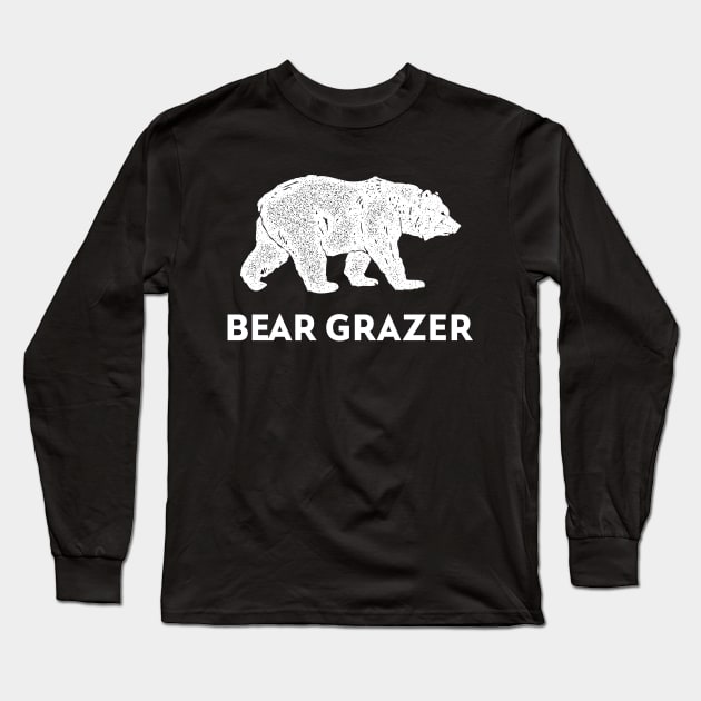 Bear Grazer A Fearless Bear Long Sleeve T-Shirt by TayaDesign